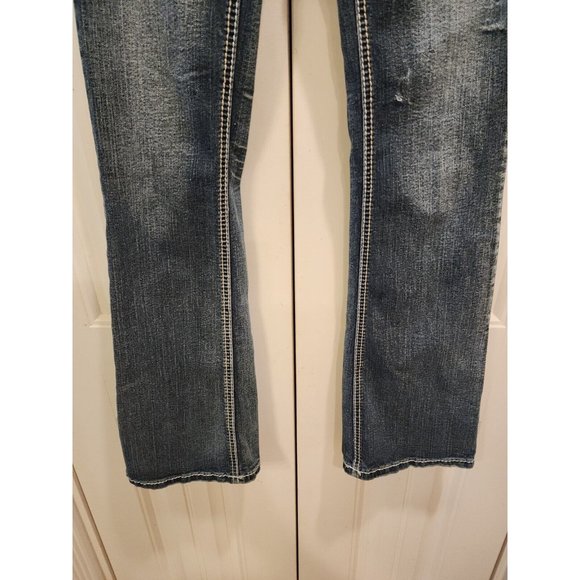 Twenty One Black By Rue 21 Size 5/6 Regular Bootcut Women's Denim Jeans Mid Rise - Picture 4 of 11